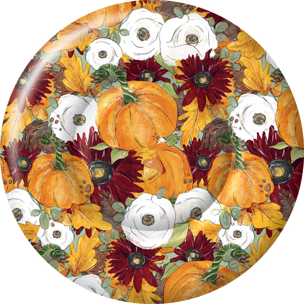 Fall Foliage Round Dessert Plate