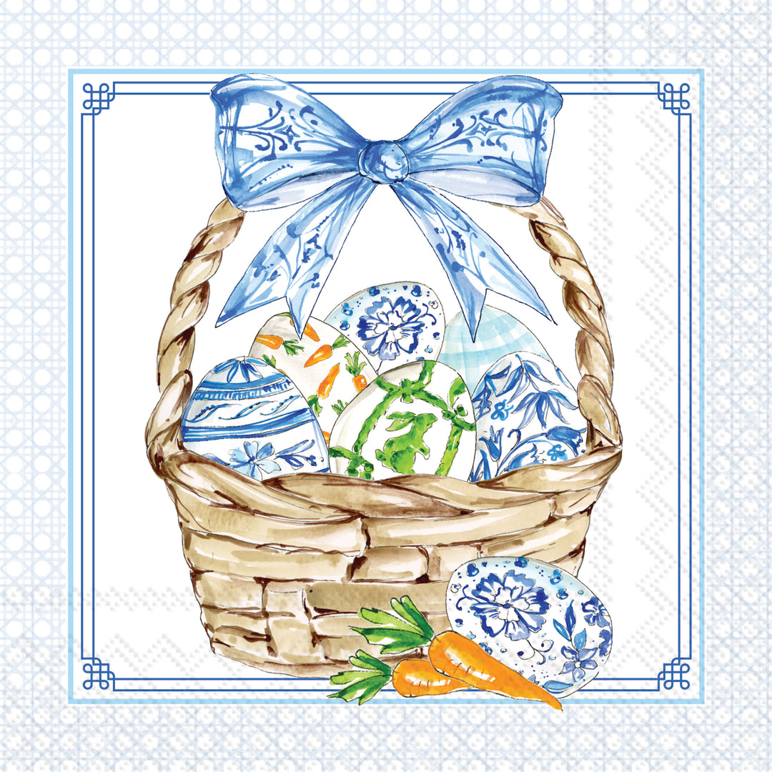 Carrot and Eggs Basket Cocktail Napkin