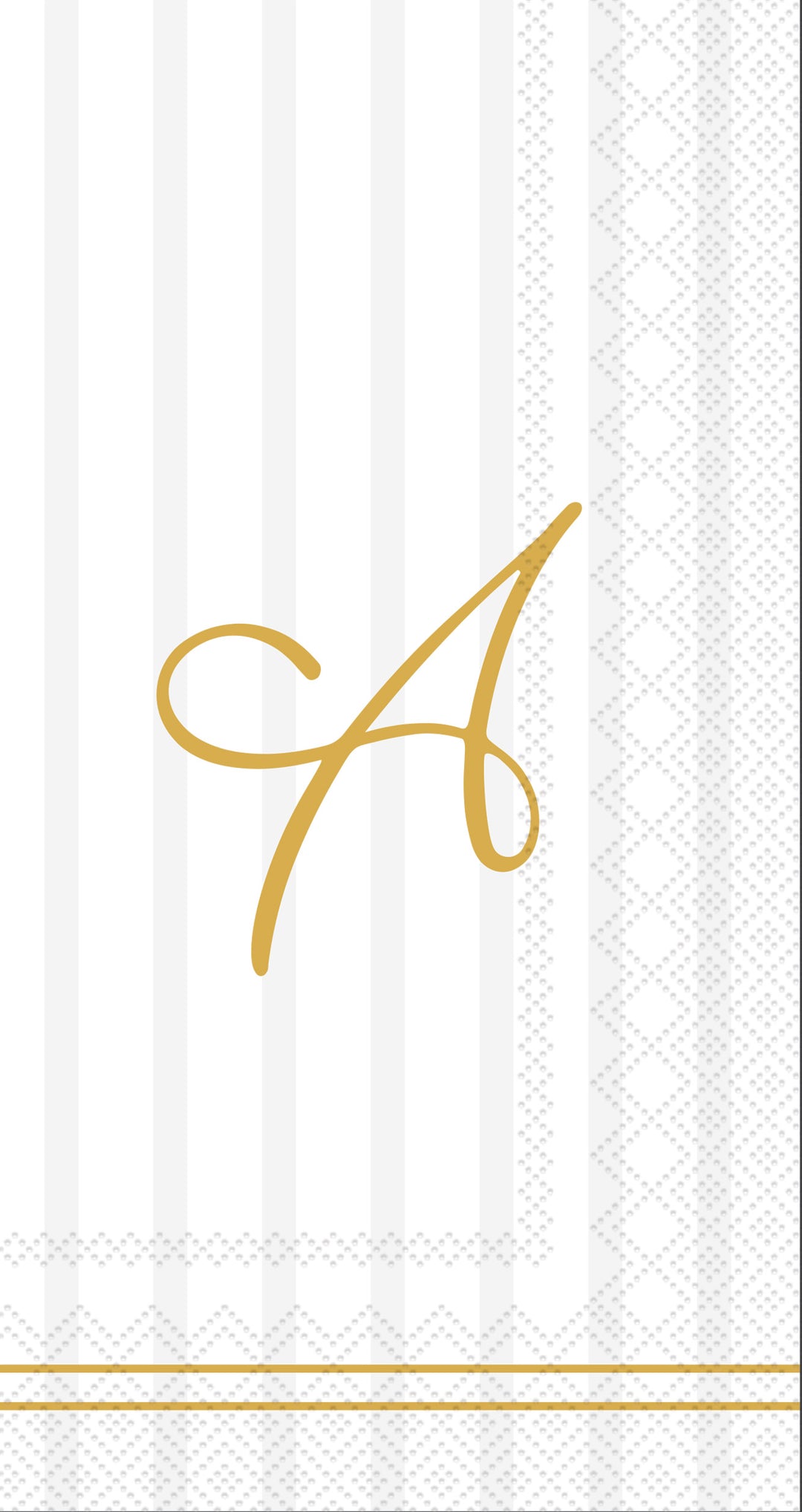 Chic Monogram A Guest Towel cream
