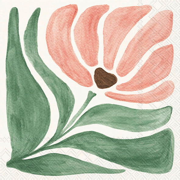 Modern Petals Peach Cocktail Napkin
