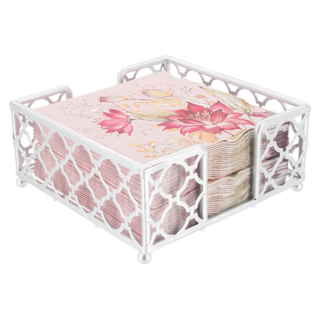 Trellis Cocktail Caddy Silver