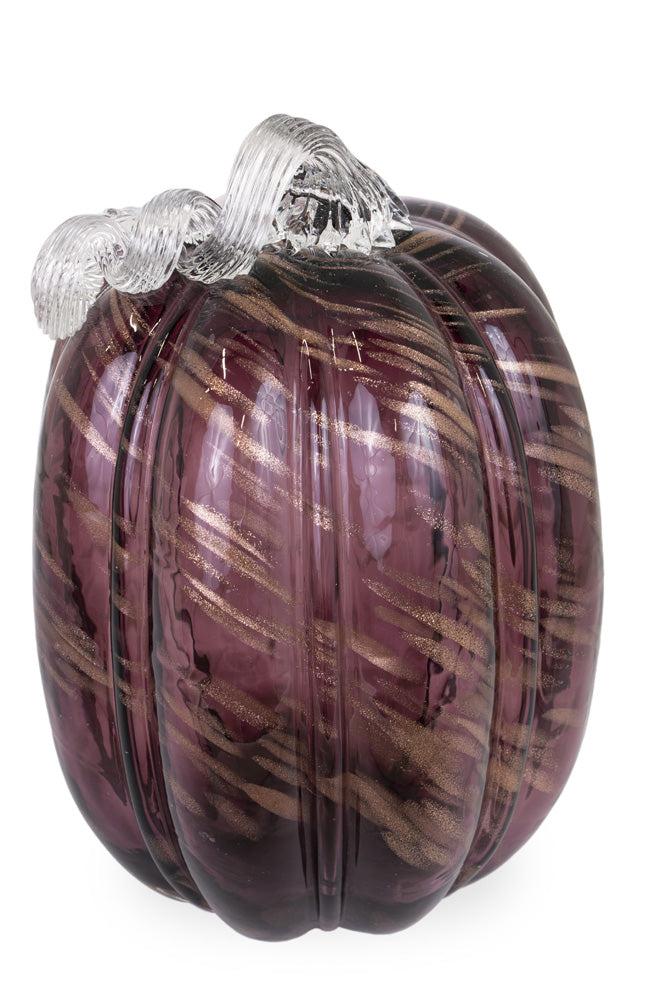 LG MELLOW MAUVE GLASS PUMPKIN