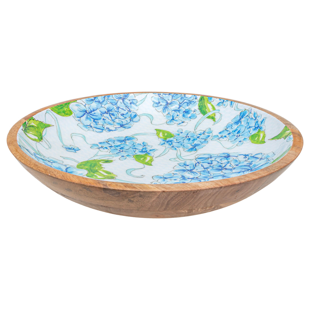 Hydrangea Allover Shallow Bowl 14"
