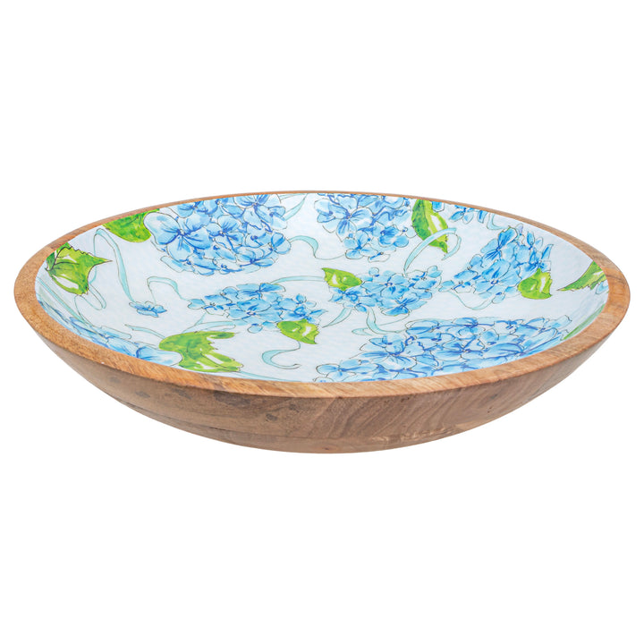 Hydrangea Allover Shallow Bowl 14"