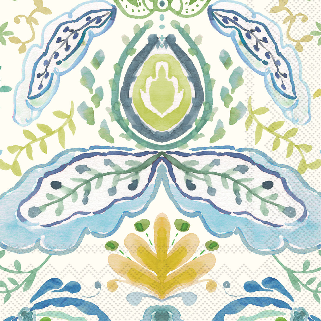 Azure &amp; Ivy Gold Cocktail Napkin