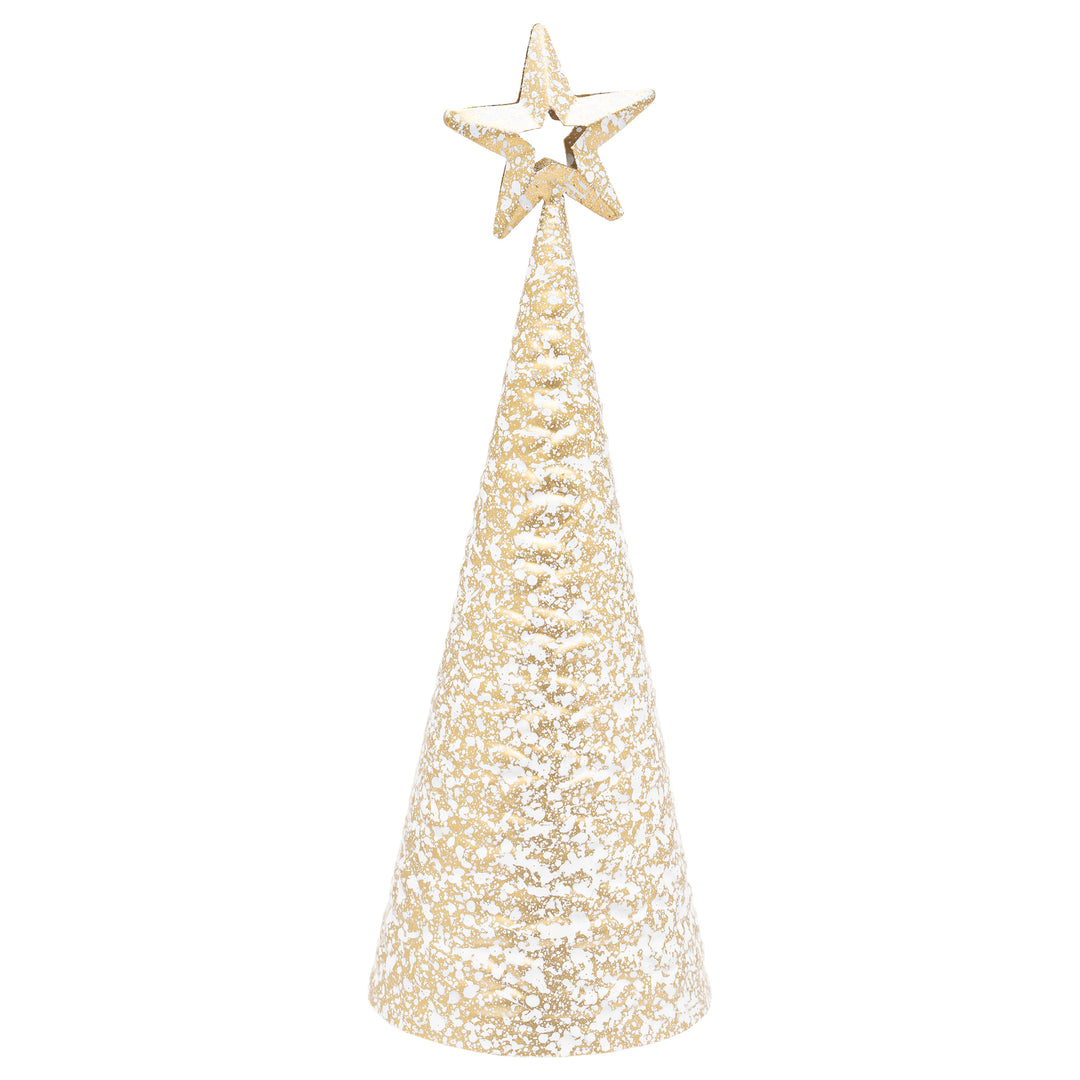 Frosted Gold Star Tree Small