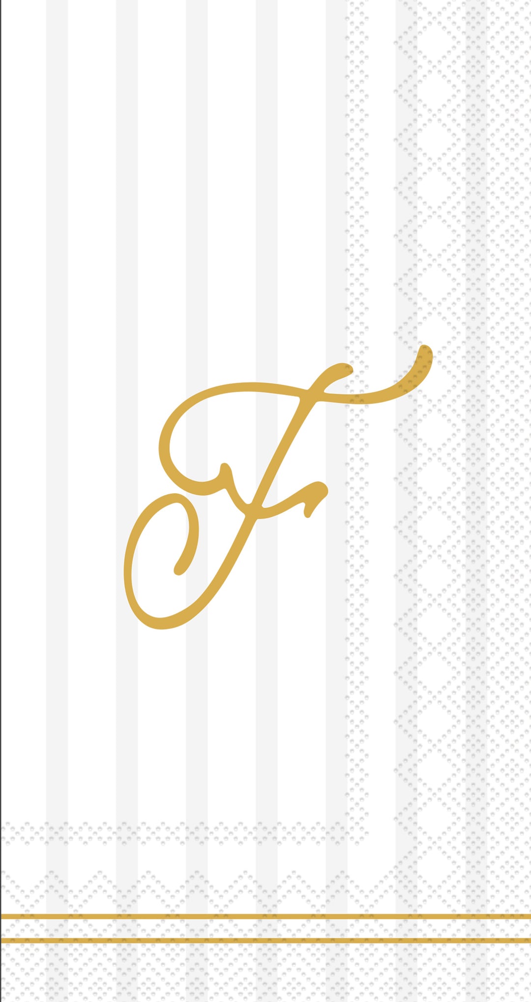 Chic Monogram F Guest Towel cream