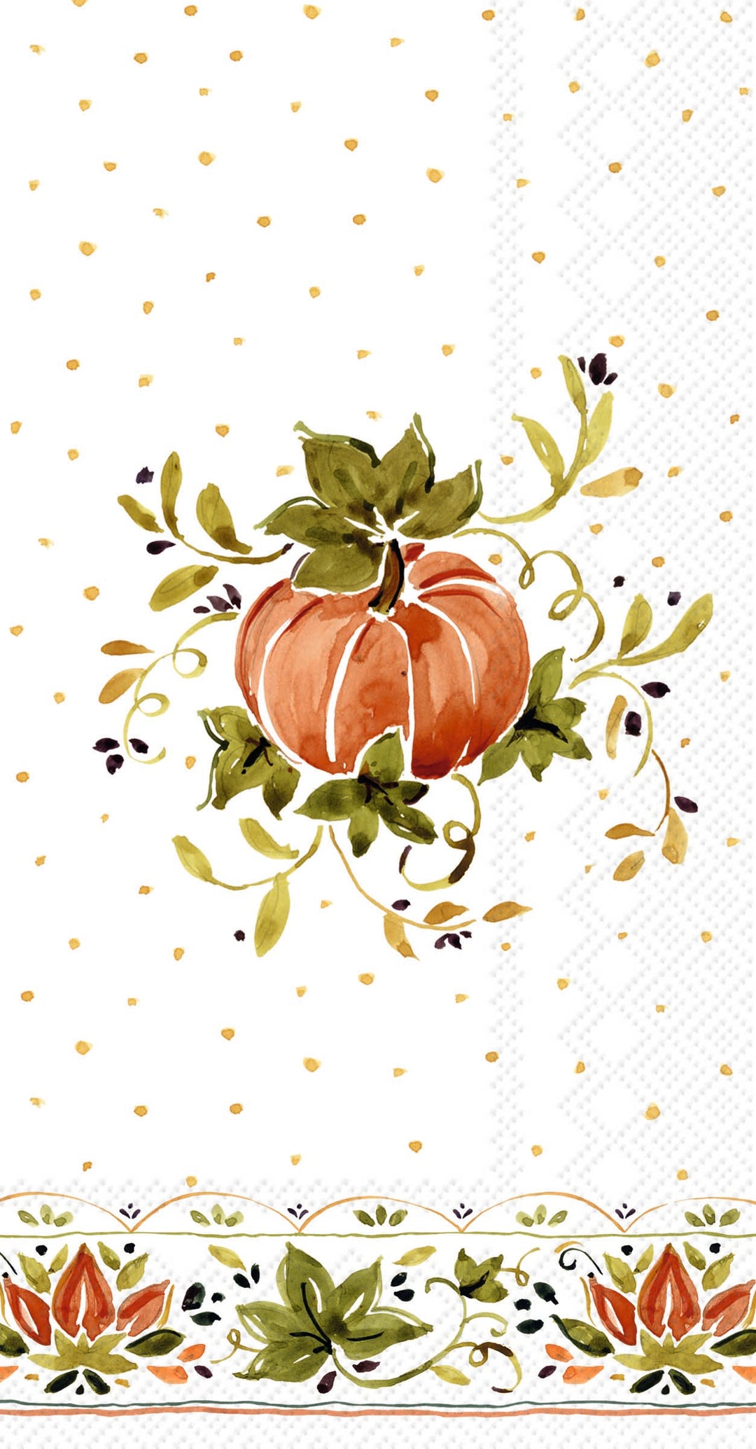 Pumpkins With Ornaments orange pumpkin Guest Towel