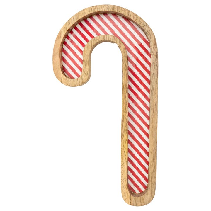 Candy Cane Wood Tray