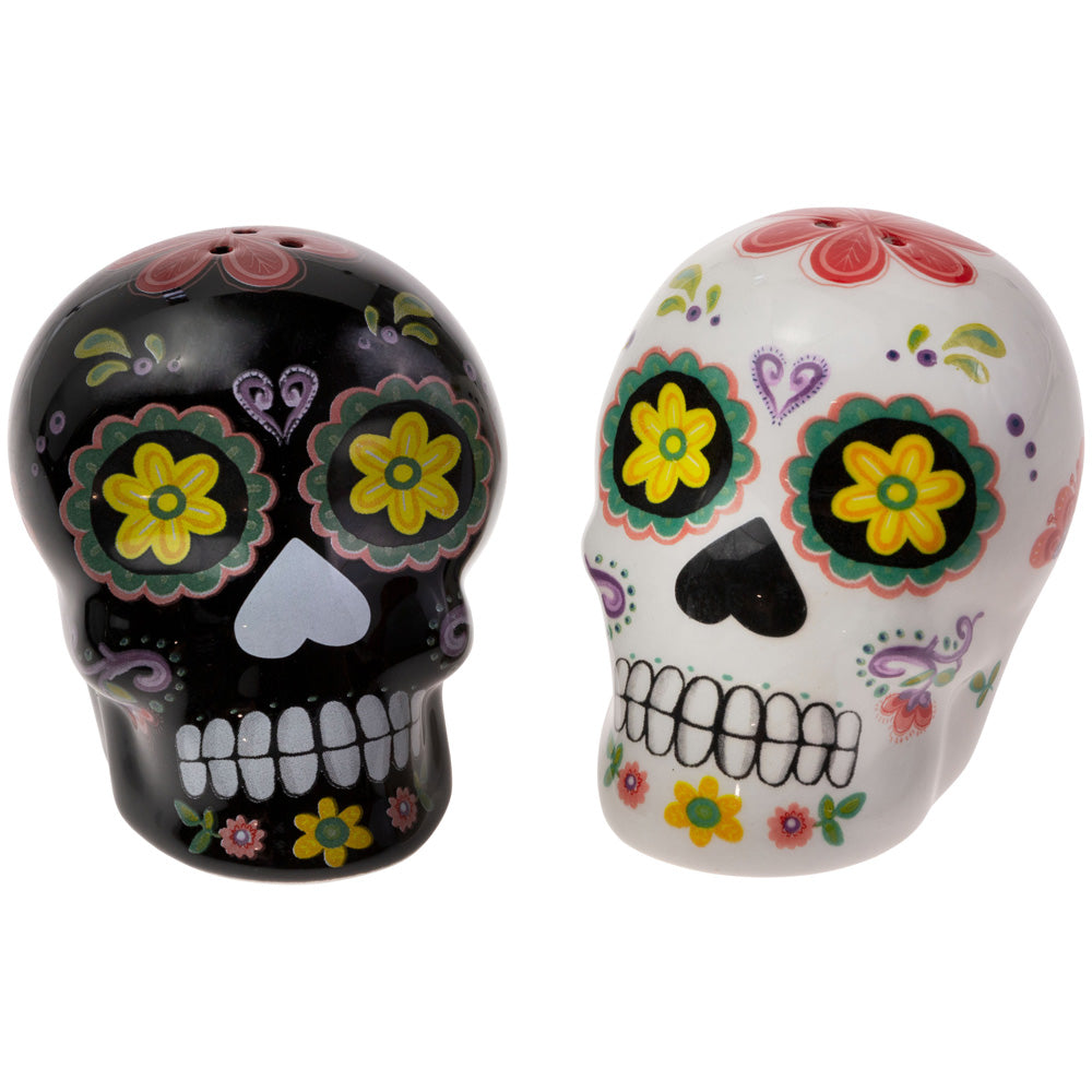 No Vida Cantina Skull Salt & Pepper Shakers