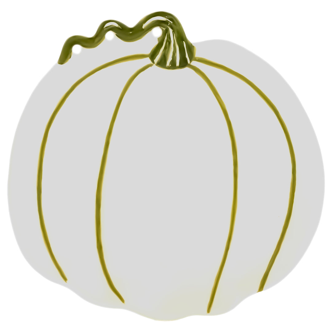 White and Green Pumpkin Plate