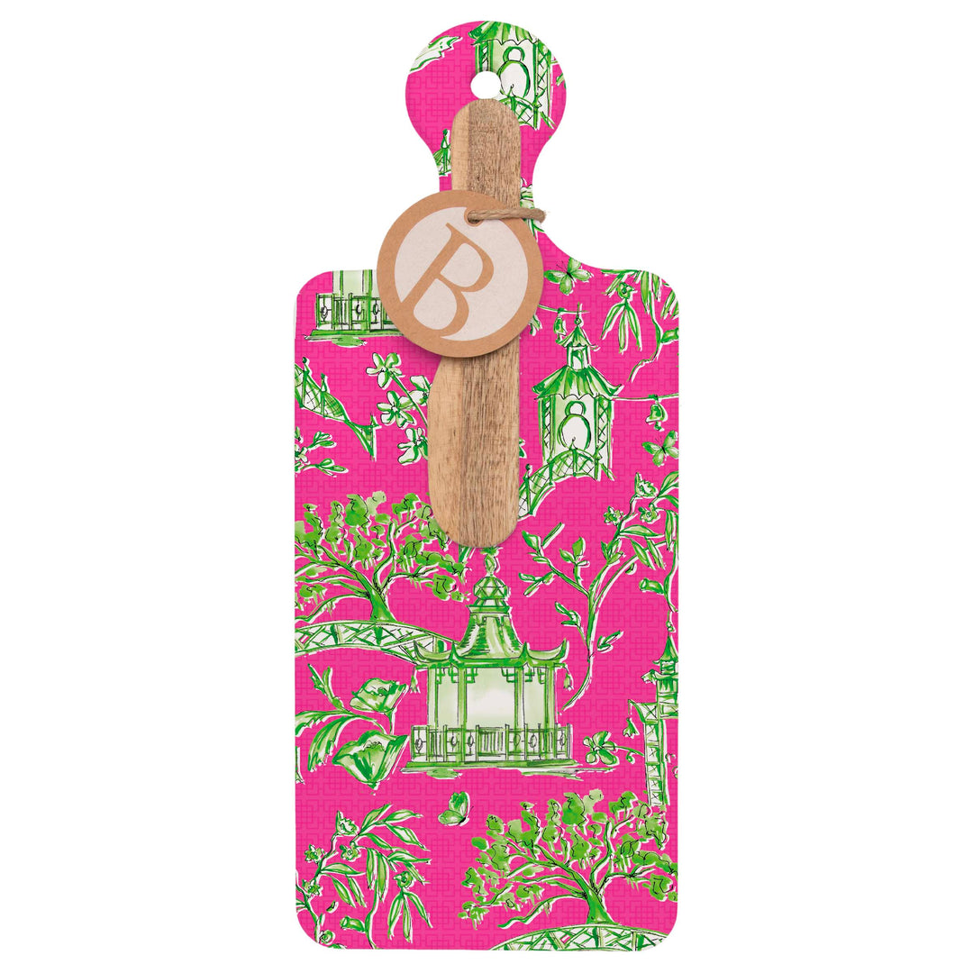 Pink Pagoda Cuterie &amp; Spreader Set