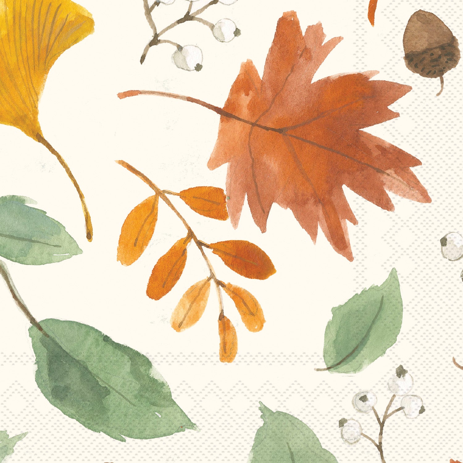 Harvest Leaves Allover Cocktail Napkin