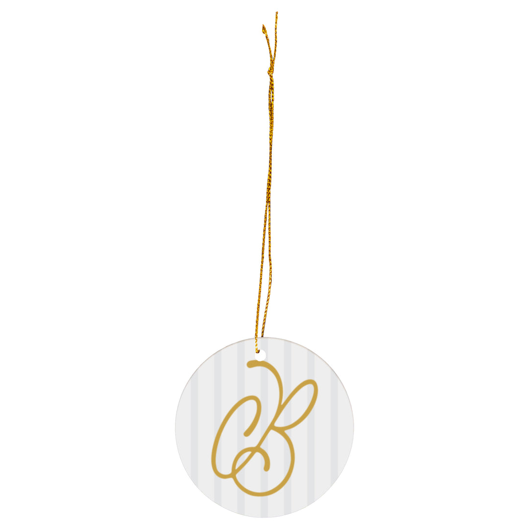 Chic Monogram B Ornament