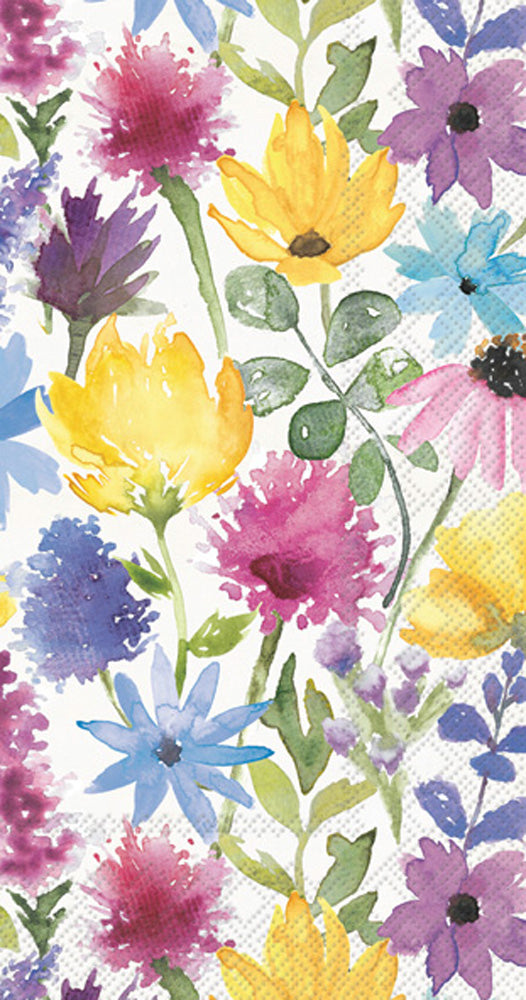 Summer Floral Guest Towel Cream