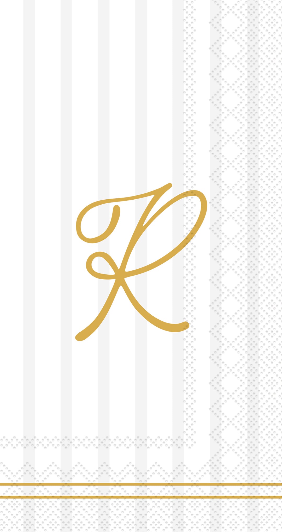 Chic Monogram R Guest Towel cream
