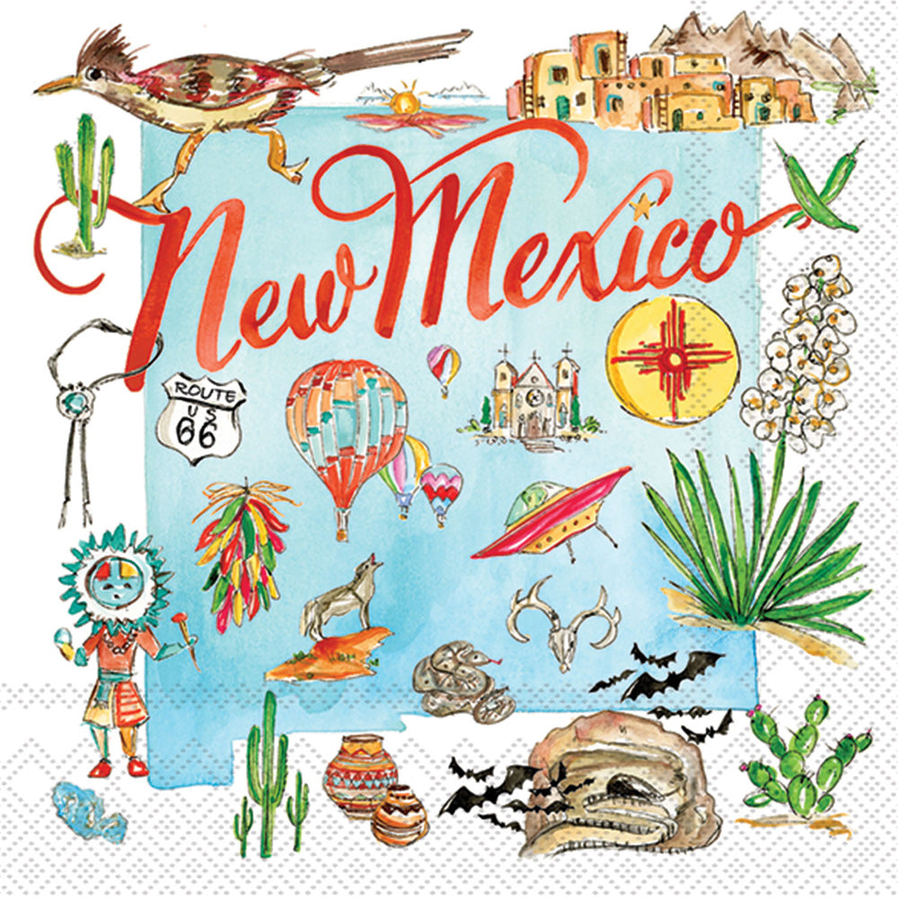 New Mexico State Collection Cocktail Napkin
