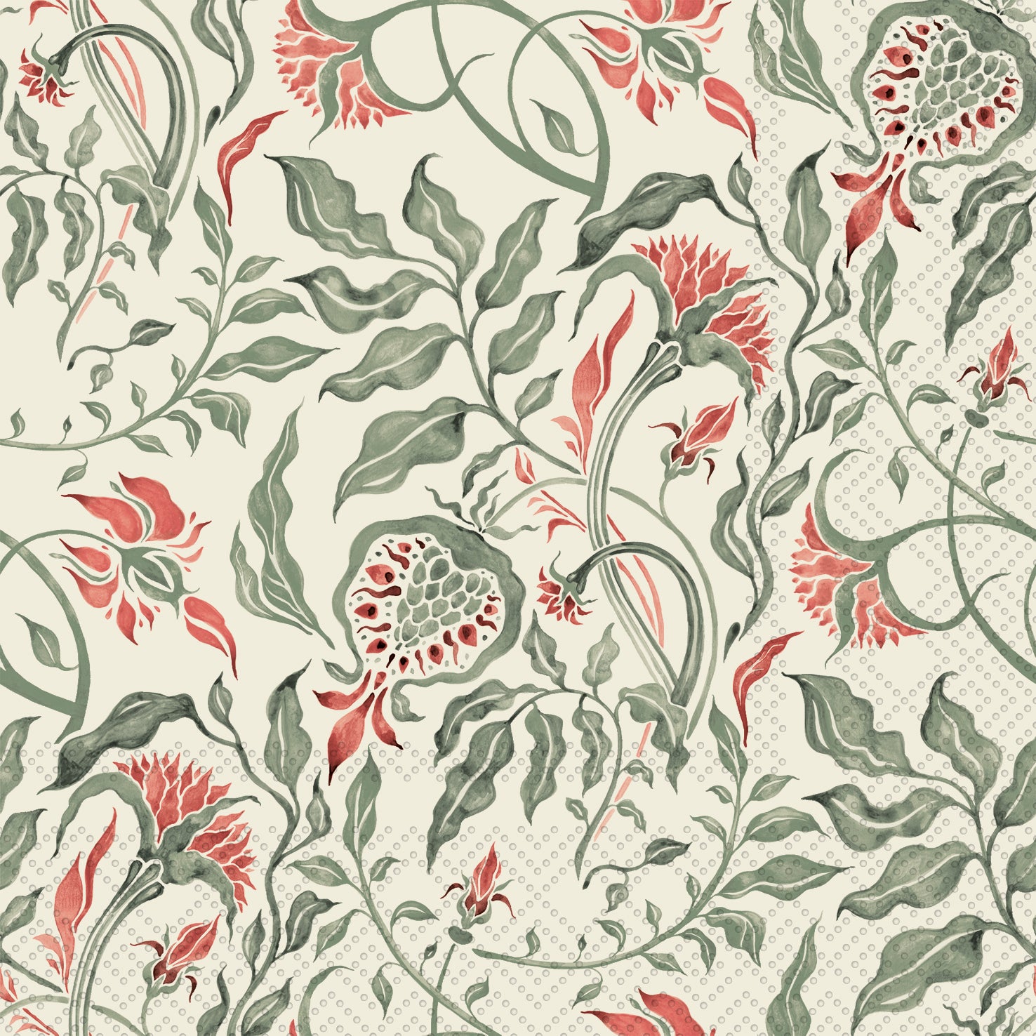 Royal Pattern Olive Lunch Napkin