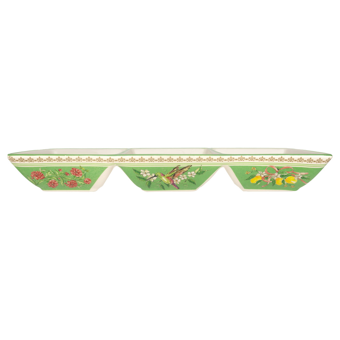 Garden Party 3-Sectioned Tray