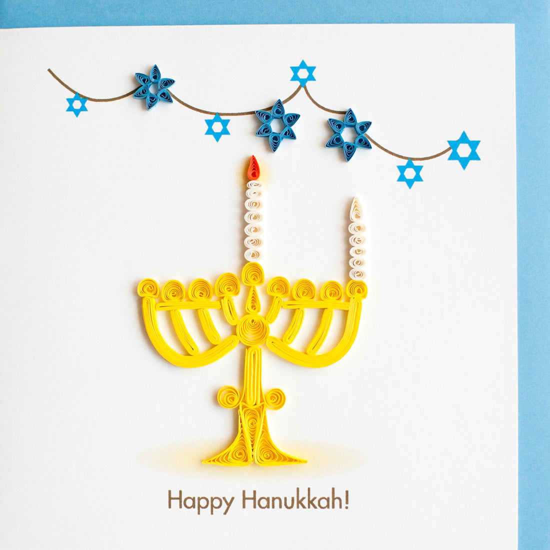 MENORAH QUILLING CARD