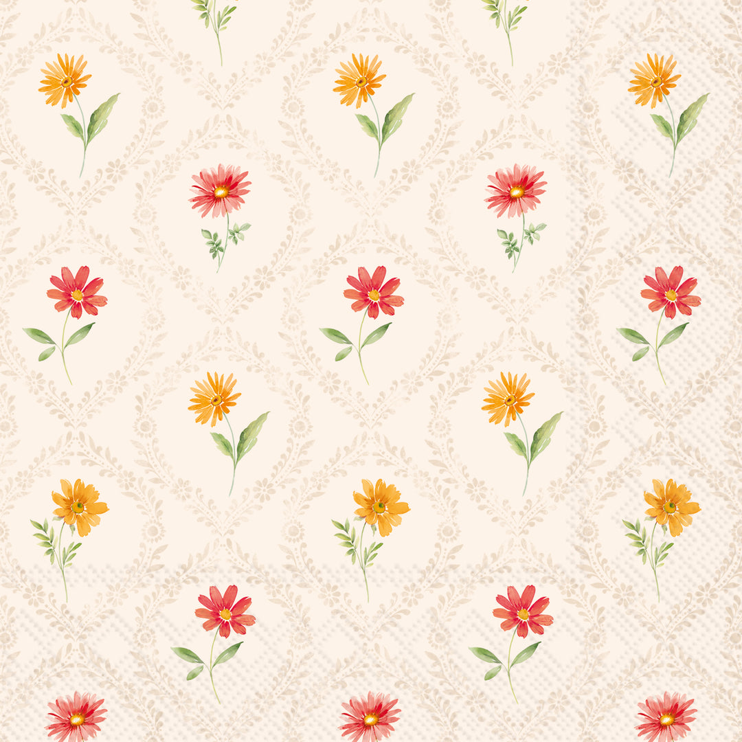 Soft Sunset Pattern Cream Cocktail Napkin