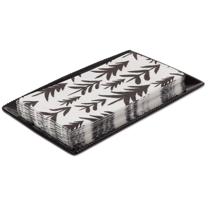 Beaded Guest Caddy Tray Black