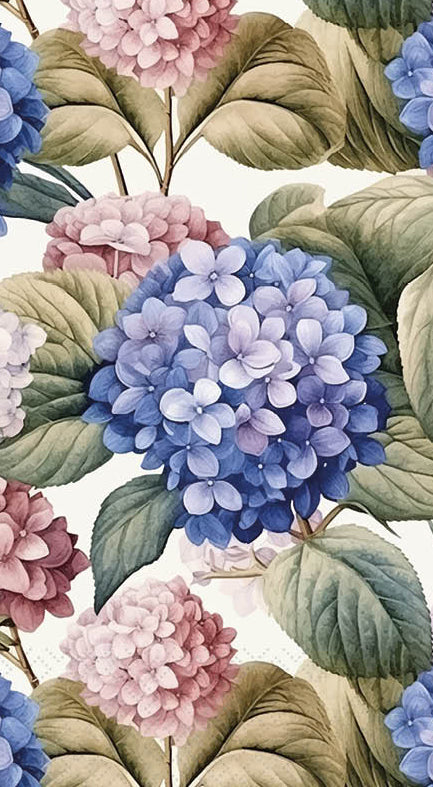 Painted Hydrangea Guest Towel