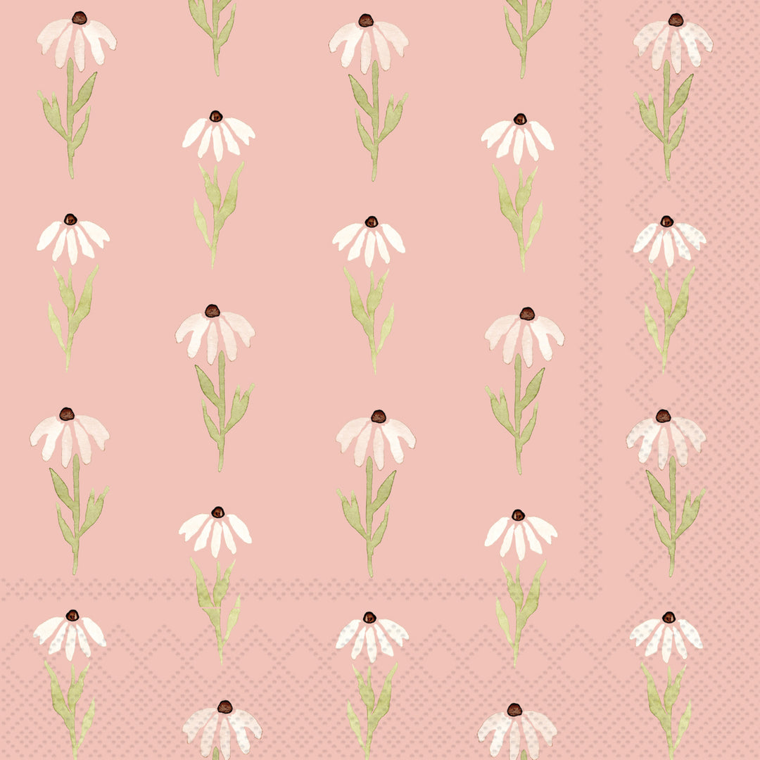 Pink Daisy Cocktail Napkin