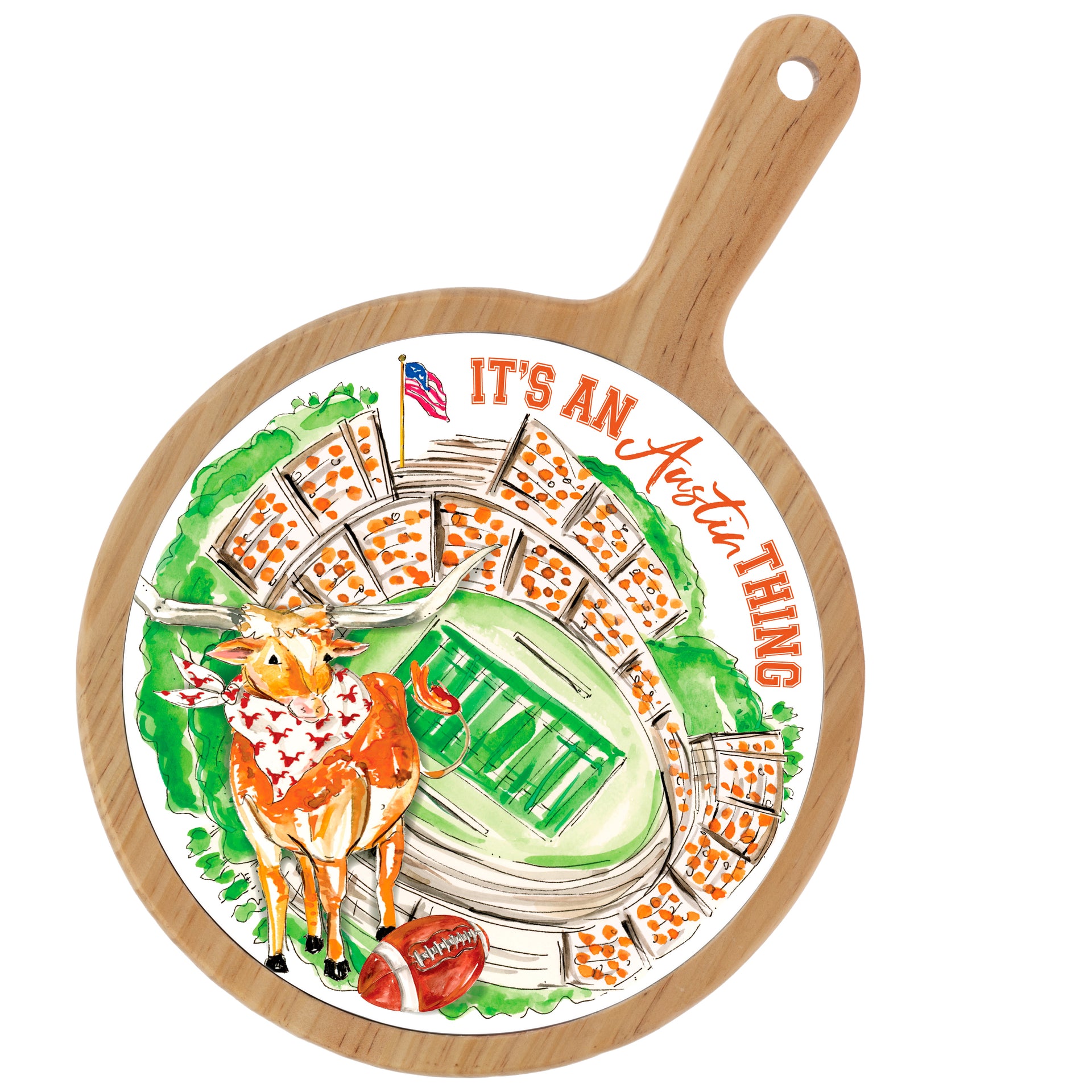 White Longhorn Stadium Cheeseboard