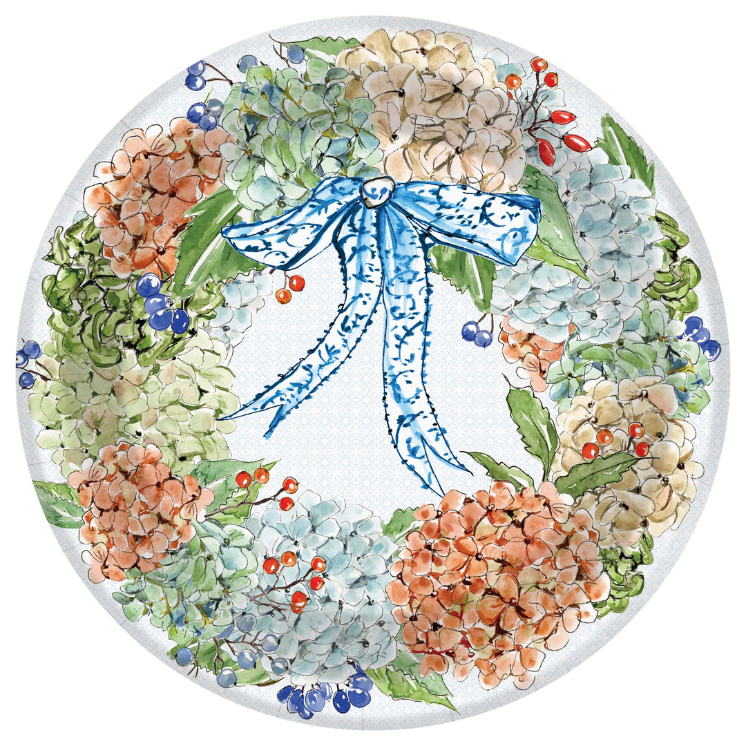 Fall Hydrangea Dessert Plate round