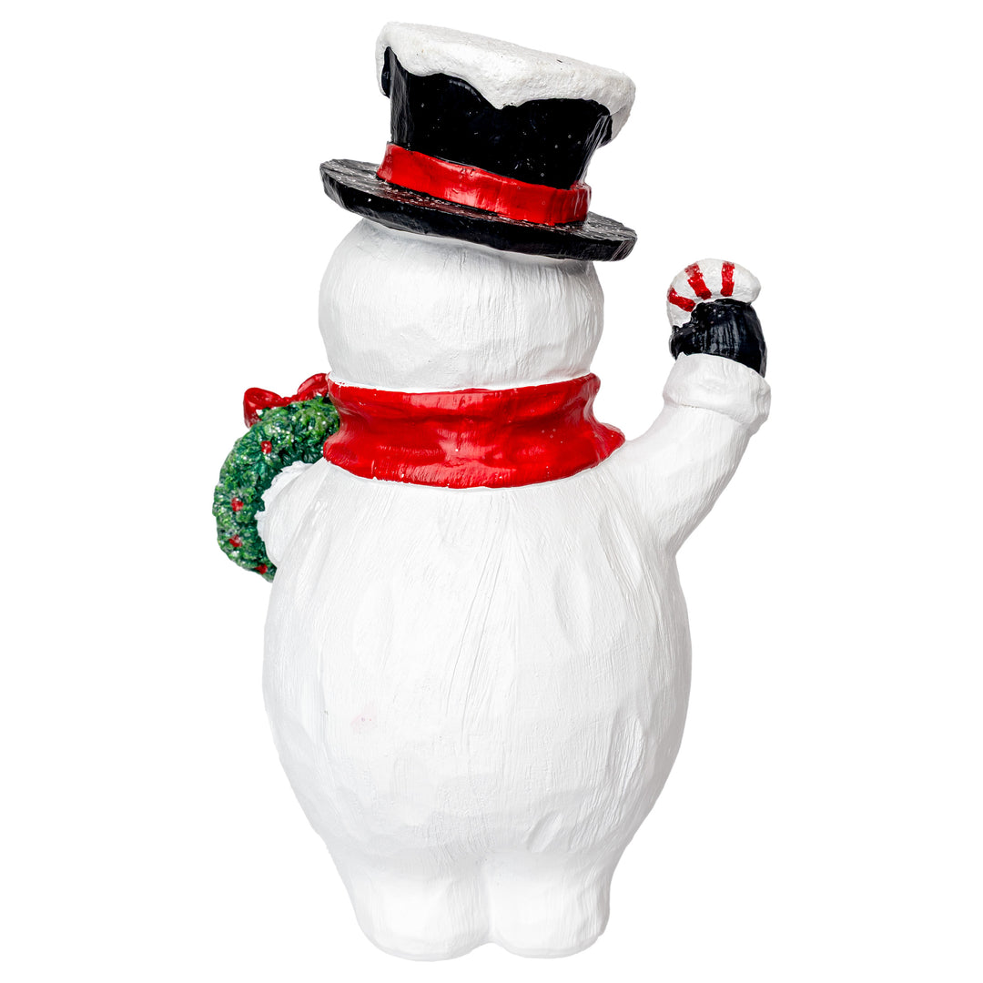 Jack Snowman With Wreath Black Hat