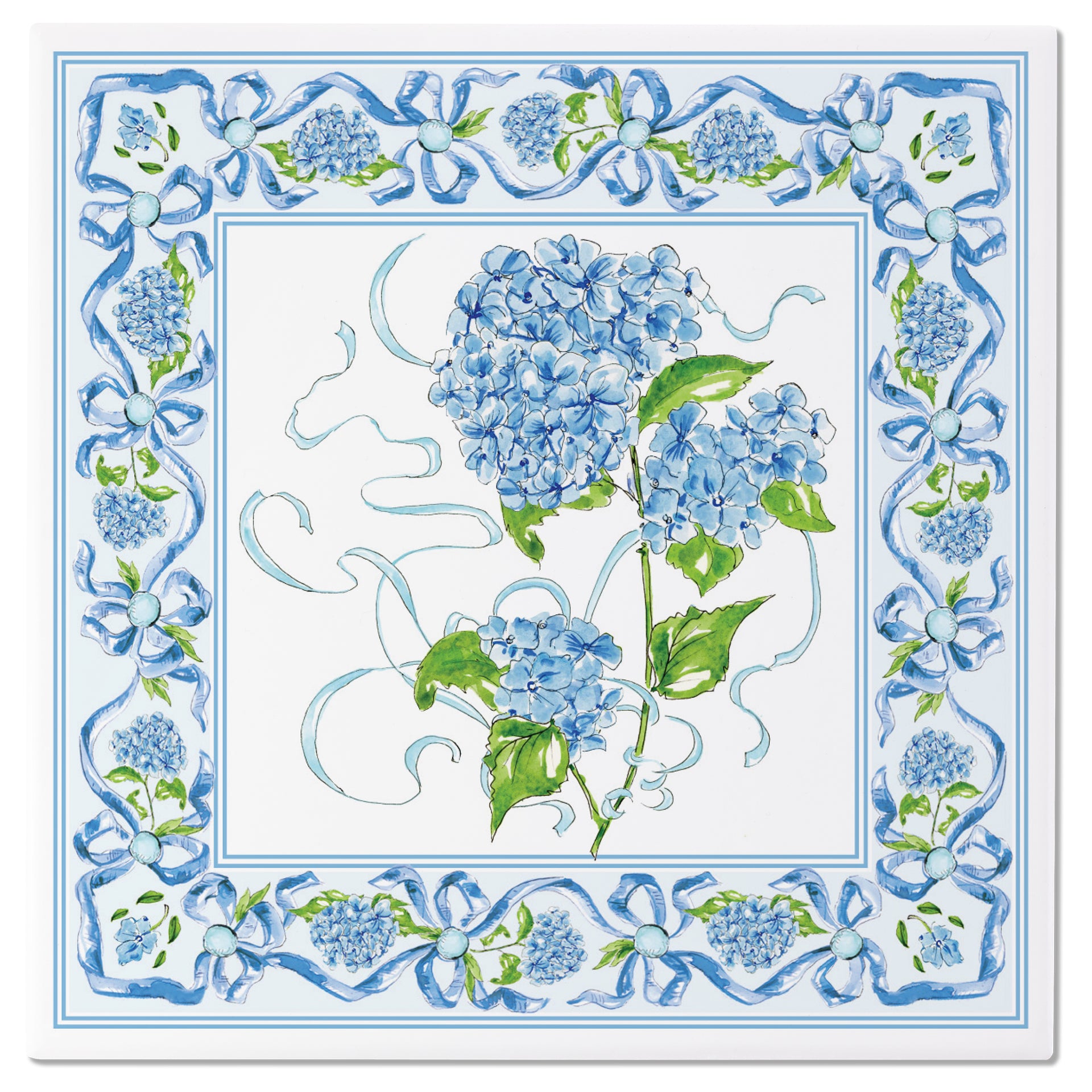 Hydrangea Ribbon Trivet