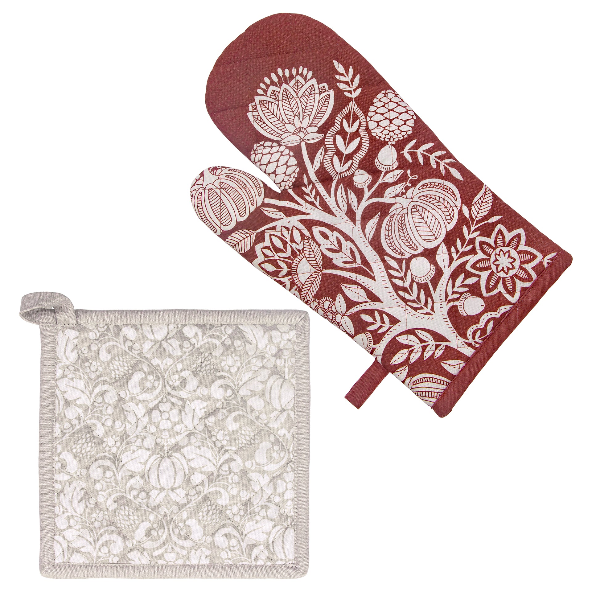 Francis Oven Mitt and Potholder Set