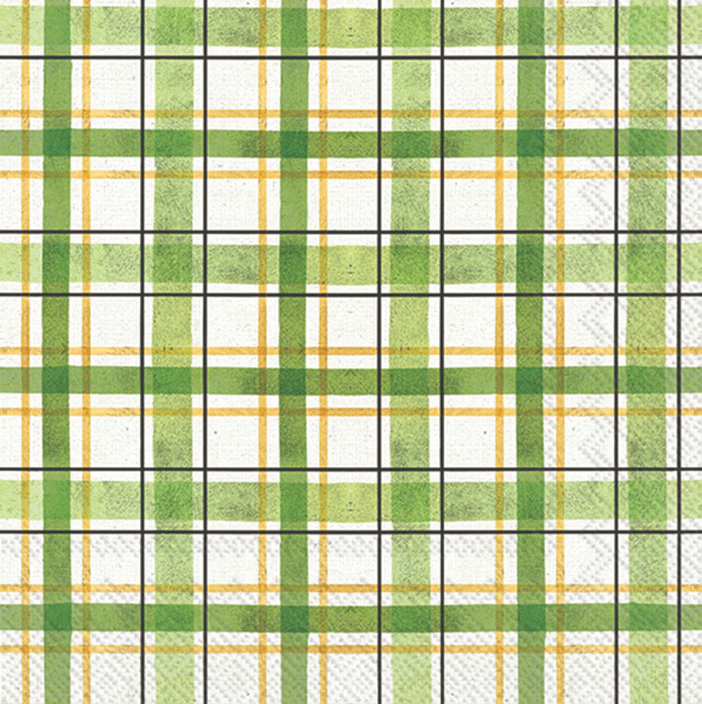 Lucky Cuties Plaid Cocktail Napkin