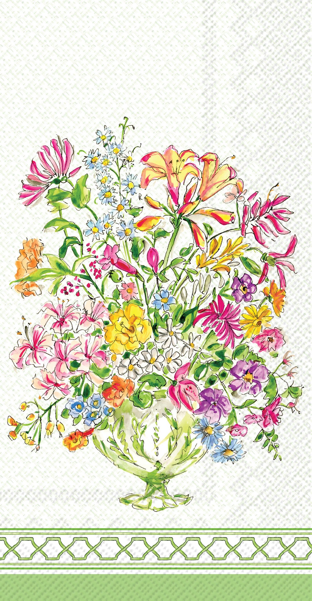 Green Botanical Guest Towel
