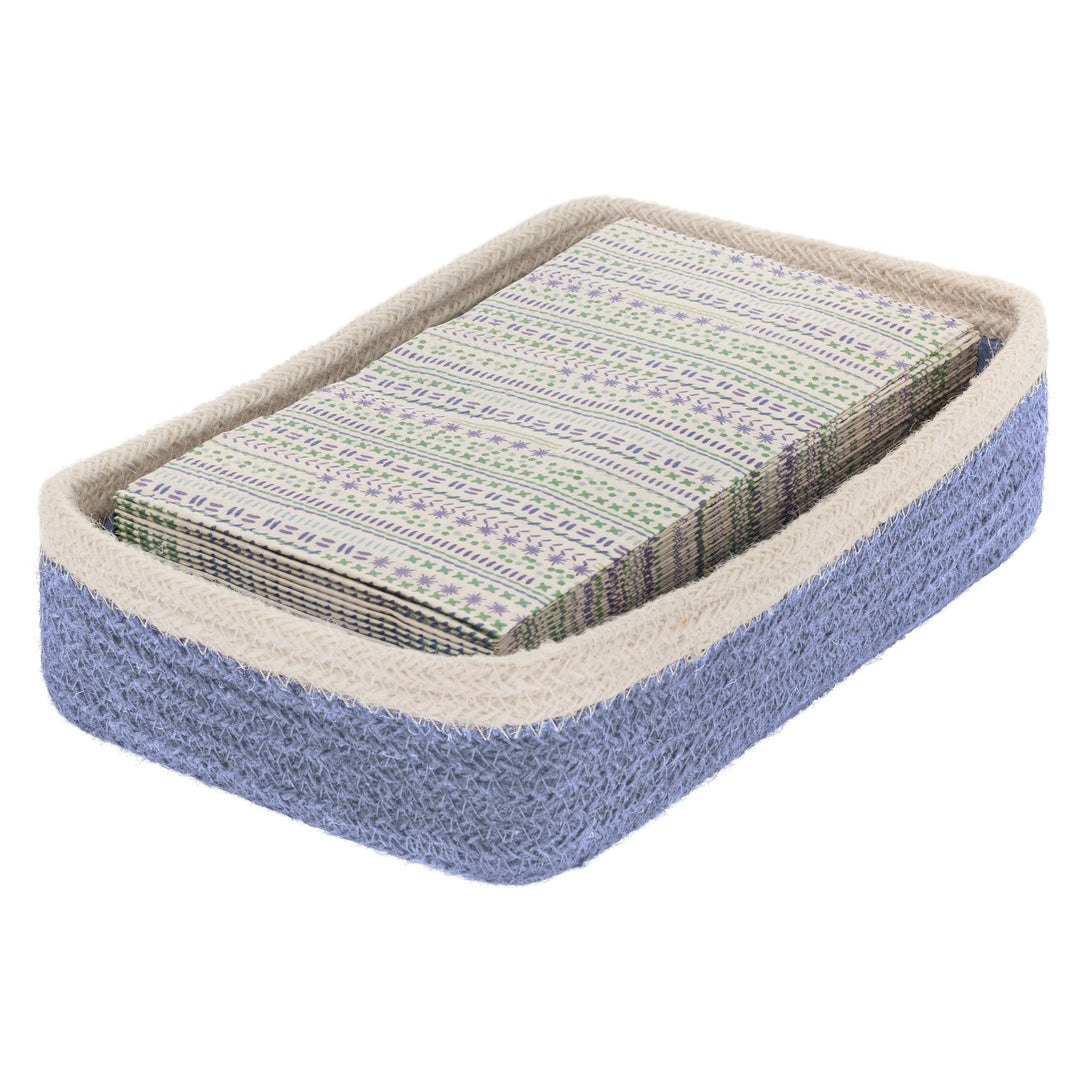 Sky Blue Jute Guest Caddy