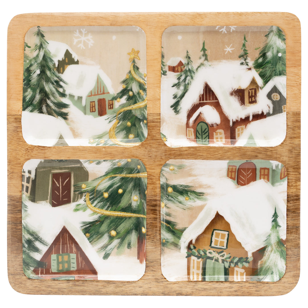 Gilded Village 4-Sectioned Tray