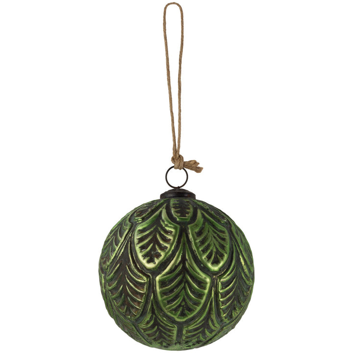 Large Grandeur Green Glass Ornament