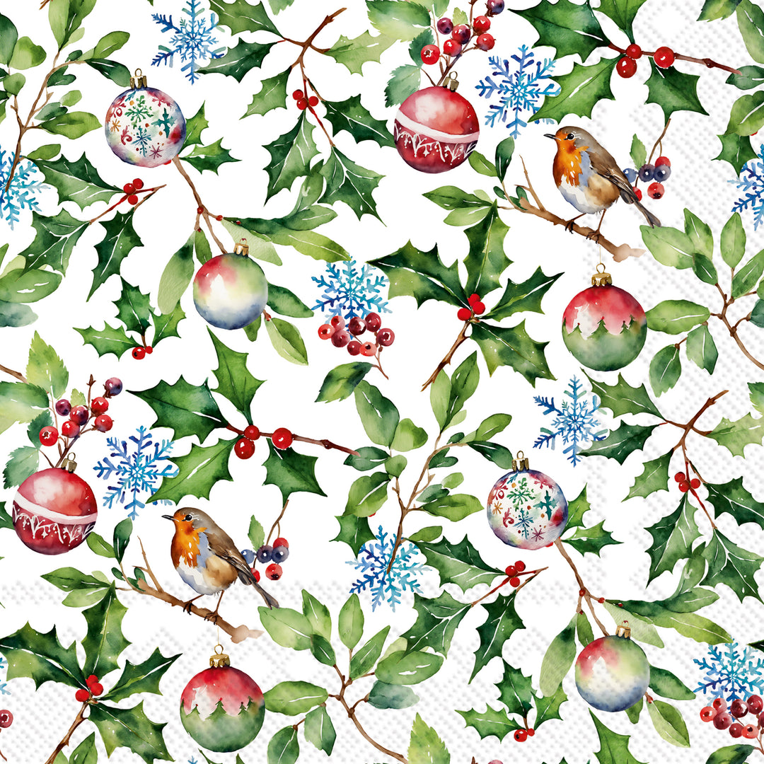 Christmas Holly Lunch Napkin