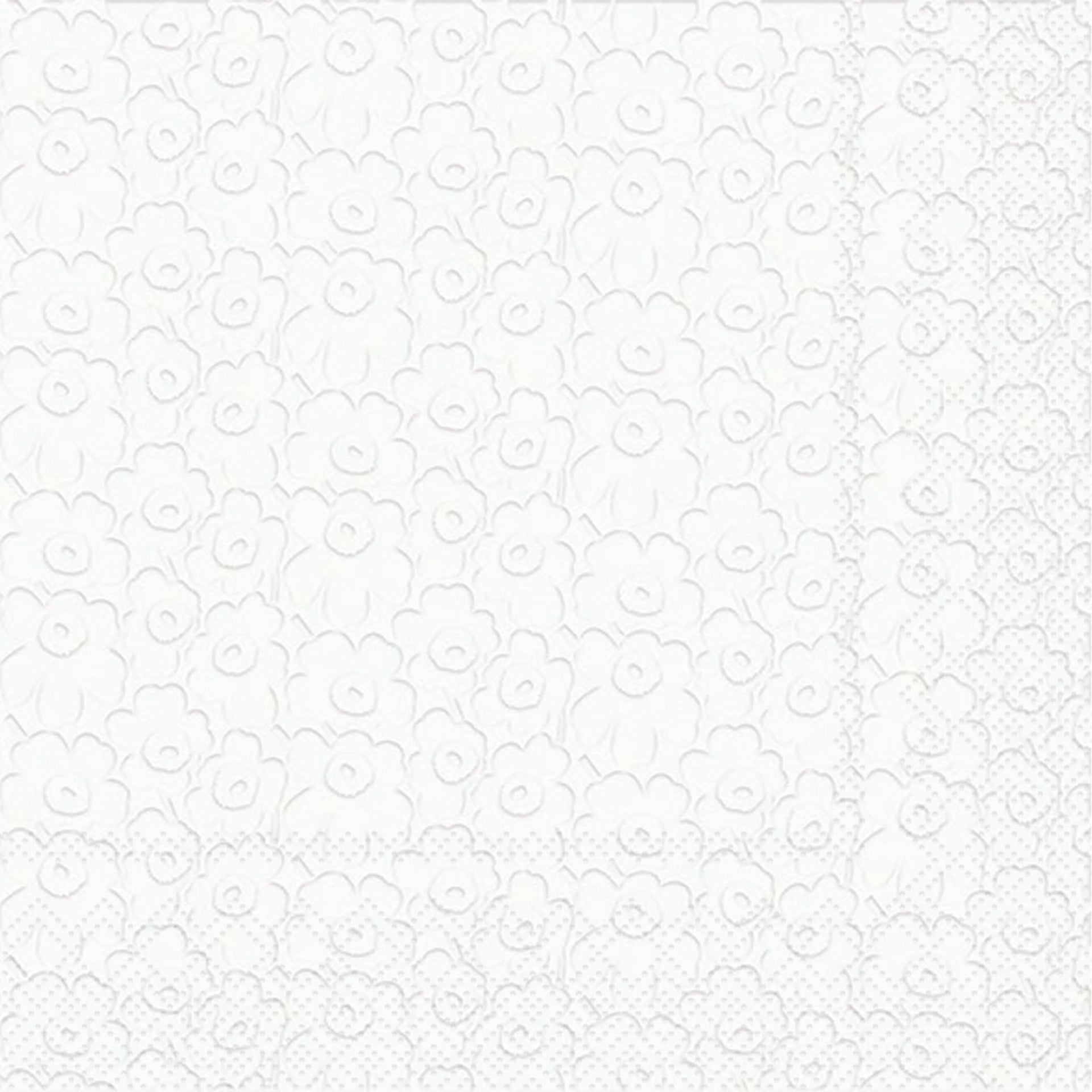 Unikko Embossed Lunch Napkin White
