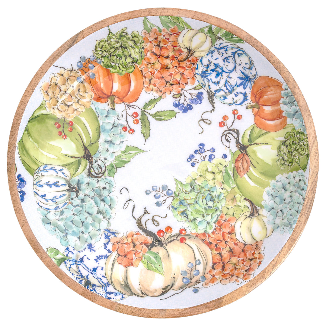 Fall Hydrangea 14" Shallow Bowl