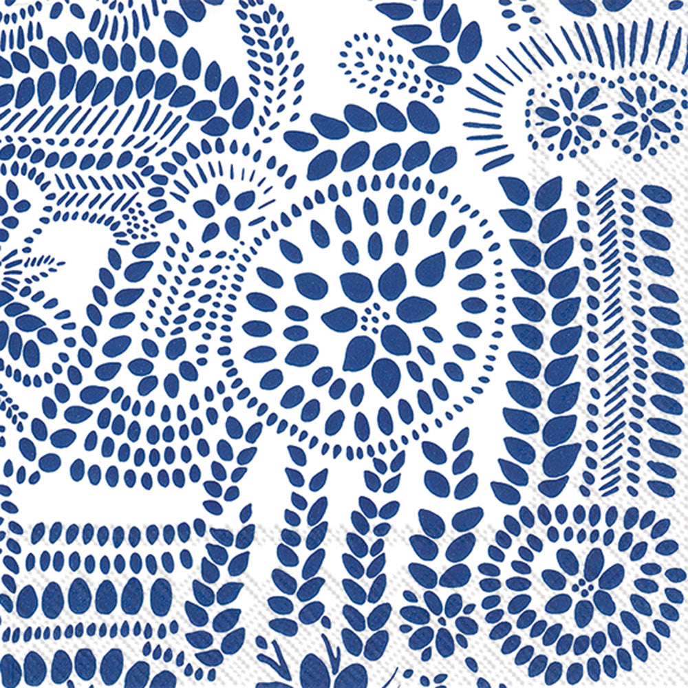 Nasia Lunch Napkin White Blue