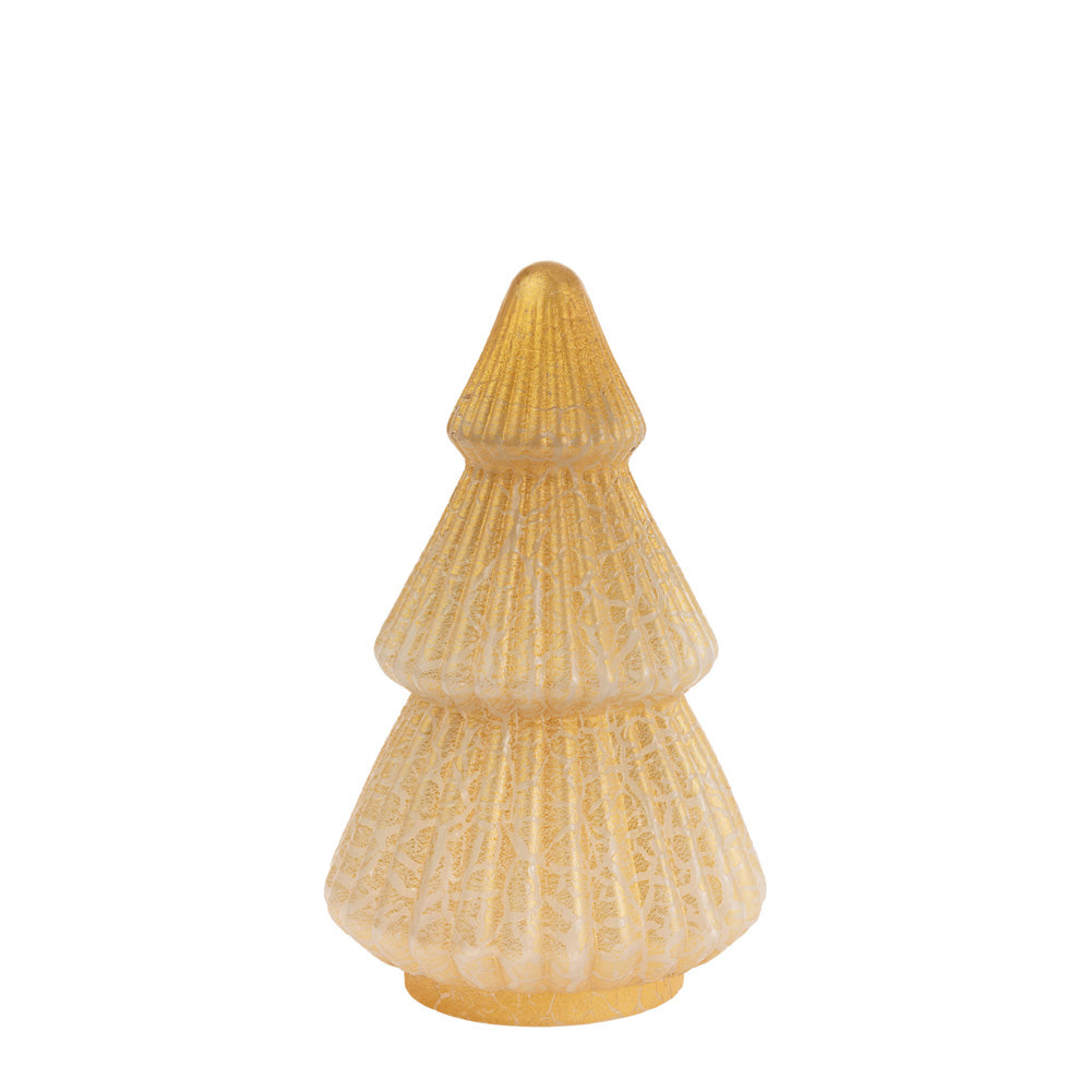 SMALL GOLD SHIMMER GLASS TREE