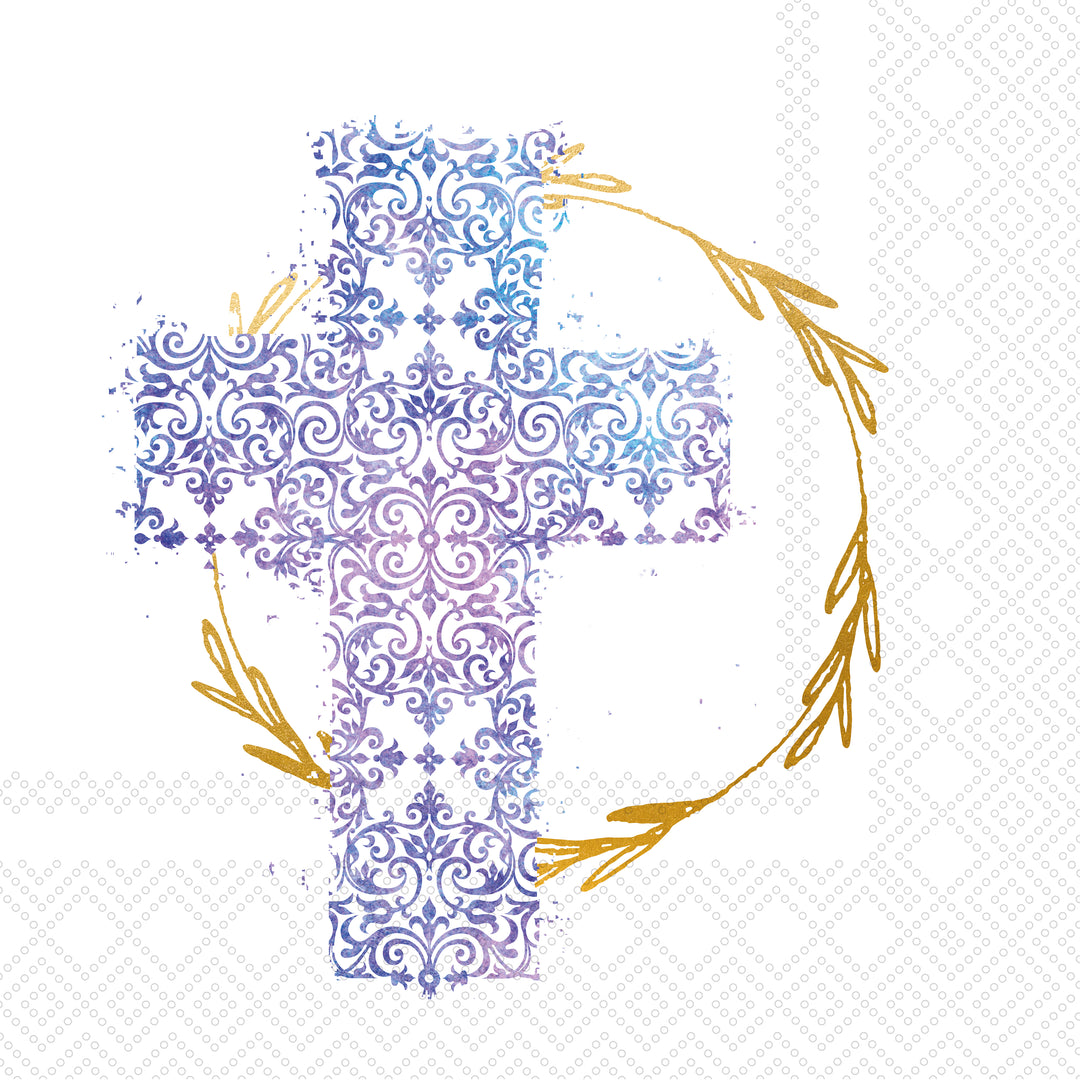 Filigree Cross Cocktail Napkin