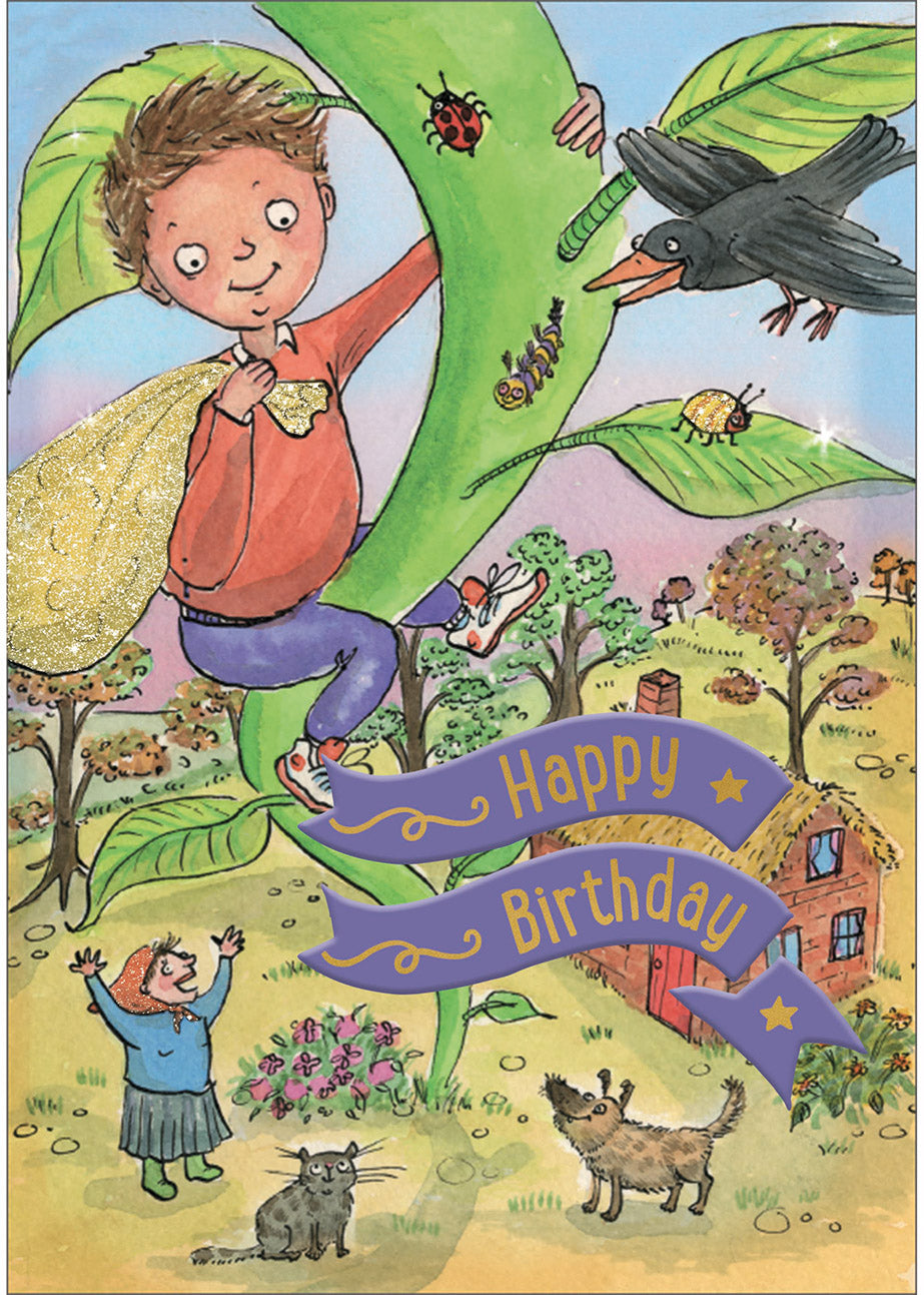 BDAY CARD/JACK & THE BEANSTALK Inside: Happy Birthday