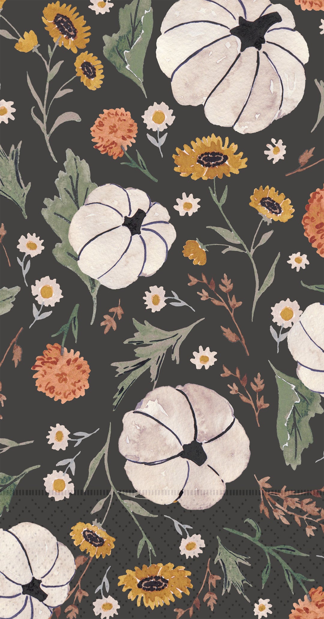 Floral Pumpkin Spread Guest Towel