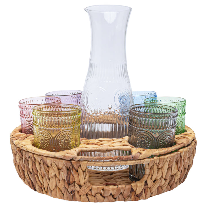 Multi-Colored Glass Serving Set
