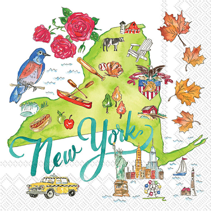 New York State Collection Cocktail Napkin