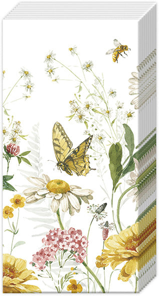 Wildflower And Butterfly Pocket Tissue