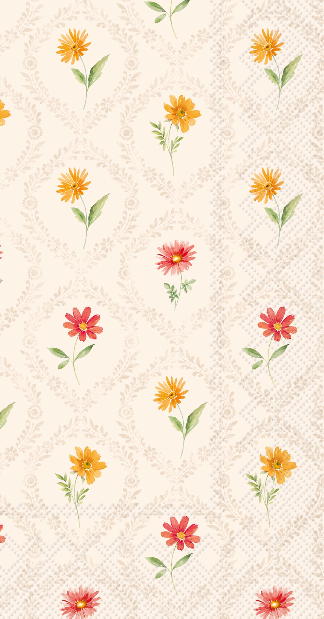Soft Sunset Pattern Cream Guest Towel